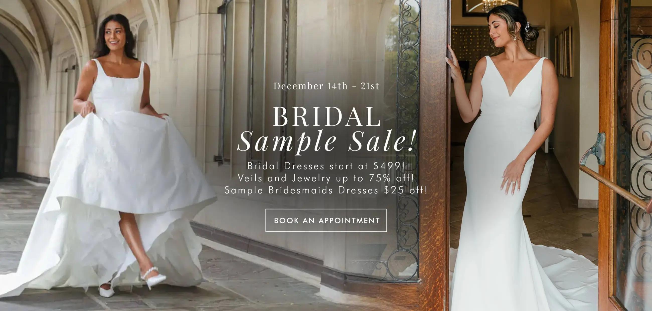 Desktop Bridal Sample Sale Banner