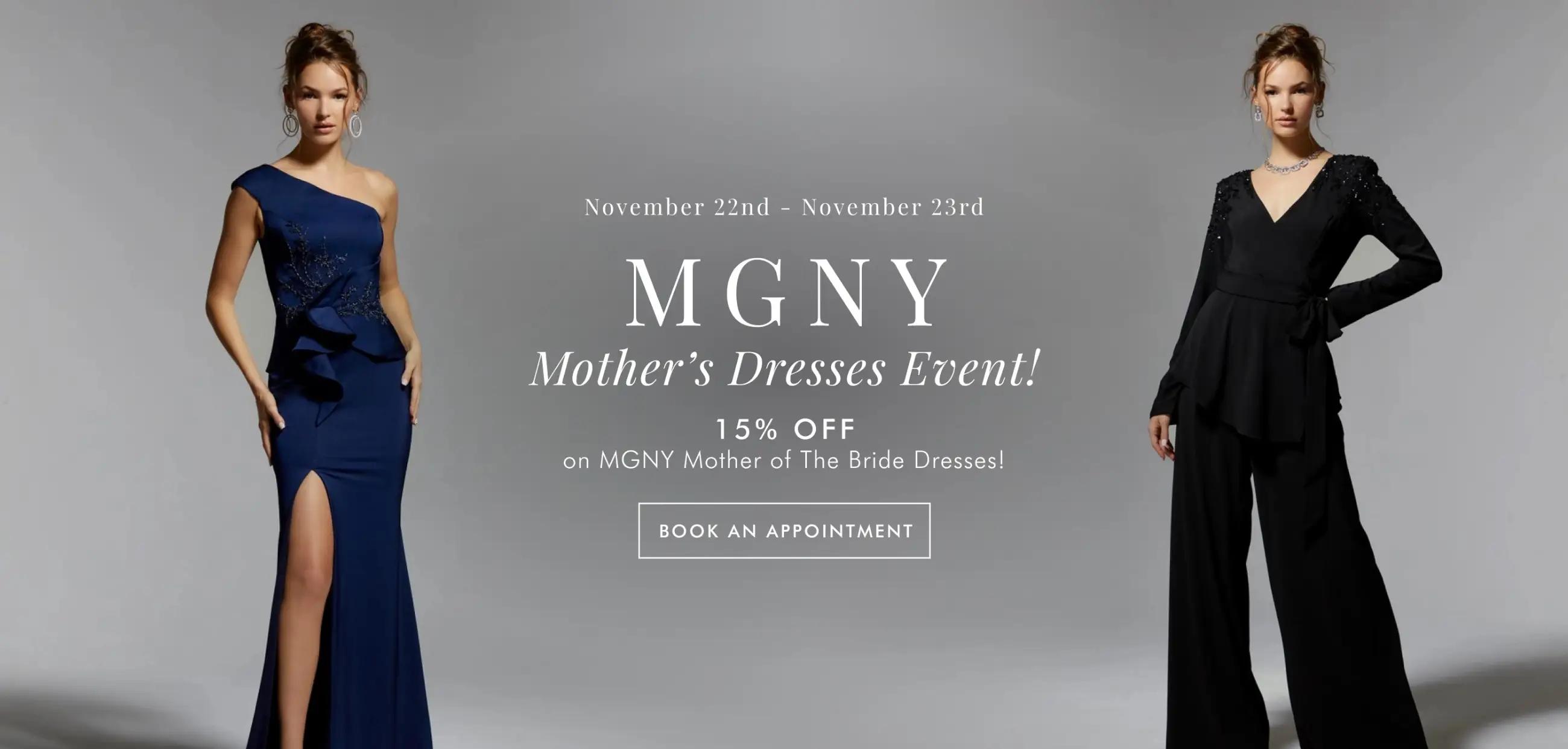 Desktop MGNY Mother's Dresses Event Banner