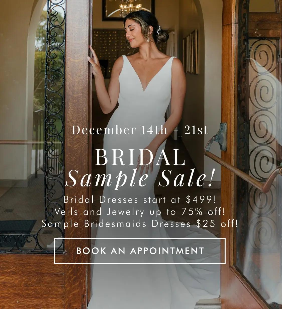 Mobile Bridal Sample Sale Banner