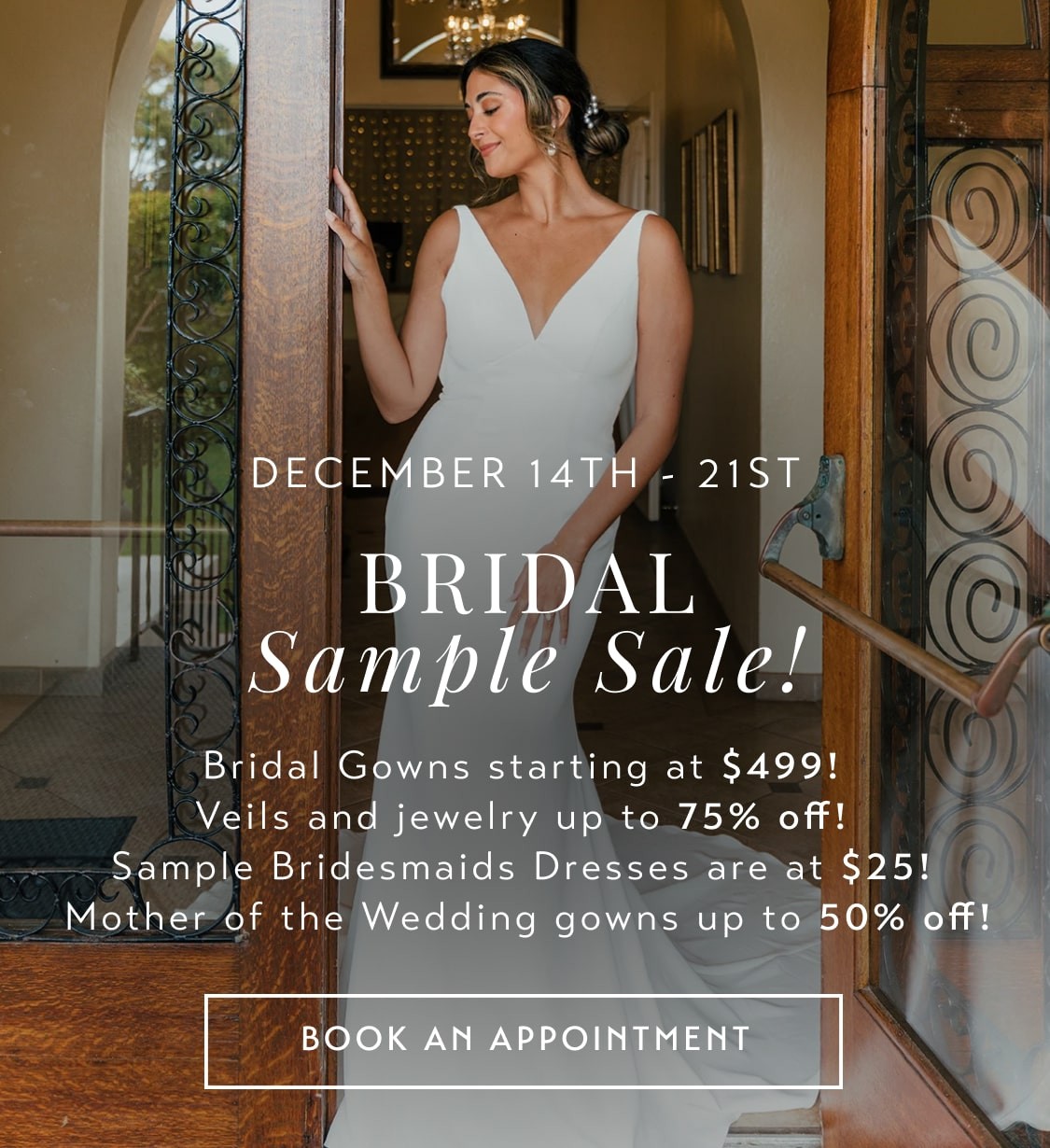 Mobile Bridal Sample Sale Banner